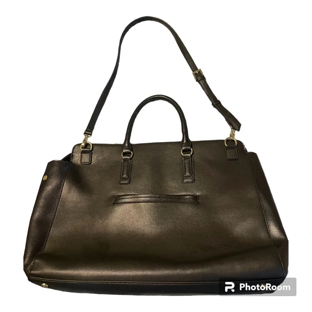 Tutilo ladies laptop tote bag | faux leather | handle & strap | padded section